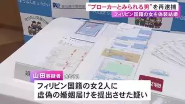日本で働かせるため…フィリピン国籍の女2人を偽装結婚させた疑い ブローカーとみられる会社員の55歳男を再逮捕