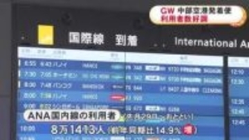 JALとANAの中部空港GW利用者数 国際線・国内線共に好調 JALは就航先を台北などに絞り中東情勢の影響を回避