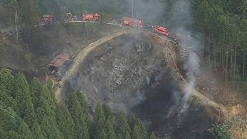 廃材処理の火が燃え移ったか…岐阜県恵那市で山林火災 現場近くで木材を燃やしていた60歳男性が手にヤケド