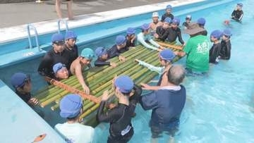飯田市の小学校で6年生がいかだ作りに挑戦　完成後にはレースも　小学校生活最後の夏を思う存分楽しむ【長野】