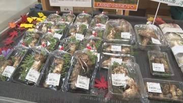 秋の味覚の王様がずらり　長和町の道の駅にマツタケが今季最多の入荷　高いものは1パック1万5800円　「農家から豊作との吉報」　ピークはシルバーウイークから月末【長野】