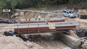 【安曇野市土石流災害】橋が流出した県道が22日から通行可能に　県が仮設の橋を建設【長野】
