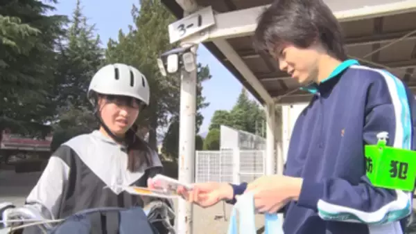 自転車盗難防止へ　塩尻市の高校で生徒が盗難防止や交通安全を呼び掛け【長野】