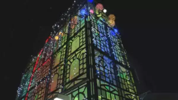 約６万球のLEDで社屋彩る「子どもたちに夢を」【長野】