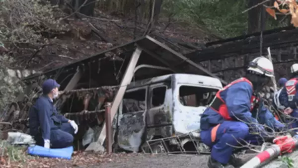 「松川町で住宅全焼　焼け跡から1人の遺体　住人の男性と連絡取れず　警察が遺体の身元確認進める【長野】」の画像
