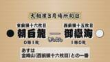 「大相撲3月場所初日　4場所ぶりの勝ち越しへ御嶽海は白星スタート【長野】」の画像1