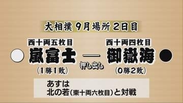 【大相撲9月場所2日目】御嶽海は嵐富士に押し出しで敗れ2連敗