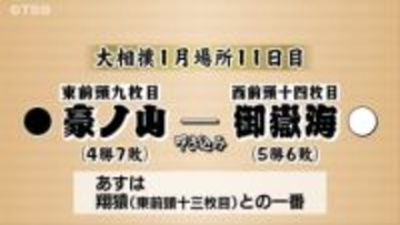 【大相撲1月場所11日目】御嶽海は「叩き込み」で勝利　5勝6敗