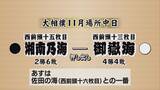 「大相撲11月場所中日　御嶽海は西前頭十五枚目の湘南乃海に勝って4勝目【長野】」の画像1