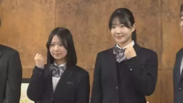 スピードスケートのジュニアW杯　都市大塩尻高の選手２人が表敬　目標は2030年の冬の五輪出場