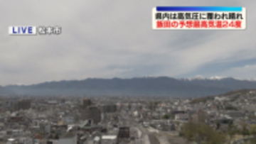 日中は初夏の陽気になるところも…　高気圧に覆われ晴れ　季節外れの暖かさに【長野】