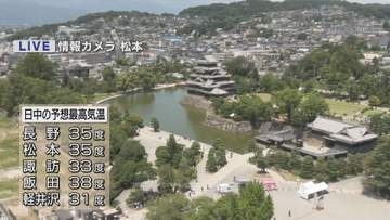 県内は25日も猛暑日予想　6日連続となる熱中症警戒アラート発表　こまめな水分・塩分補給などで熱中症予防を【長野】