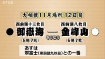 【大相撲11月場所12日目】御嶽海は金峰山に寄り切りで敗れ7敗目