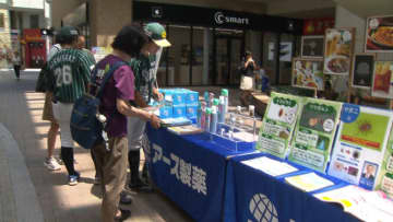 虫除け剤はまんべんなく塗るのが効果的／香川県とアース製薬が高松市内でＰＲイベント【高松市】