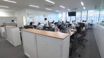一部部署で業務スタート、テラスの開放も／岡山市役所の新庁舎