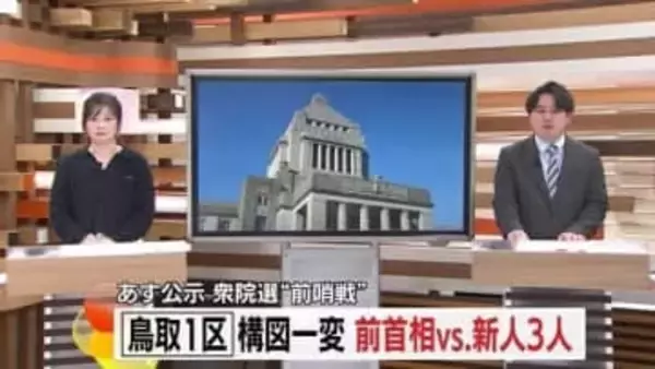 【衆議院選挙】27日公示へ“前哨戦”鳥取1区は前総理と新人3人の争いか　連立枠組み変わり構図も激変