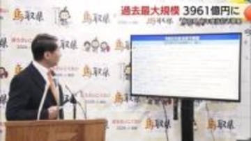 鳥取県“過去最大規模”3961億円の当初予算案　人口減少対策へ積極型予算「3本柱」の重点対策
