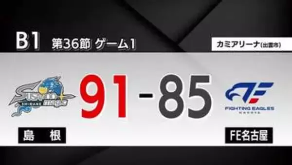 【Bリーグ】島根スサノオマジック　今季最終節のFE名古屋戦で逆転勝利ゲーム1を制す