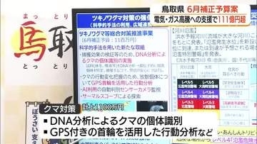 エネルギー費高騰支援とクマ対策を柱に鳥取県6月補正予算案が総額111億円超　さらに上積みの可能性