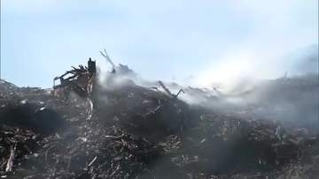 建設資材会社で木材焼ける火事　けが人なし（島根・松江市）