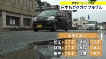 日中も”ガクブル”寒い一日に…多くの地点で早朝に「最高気温」を記録（島根・鳥取）