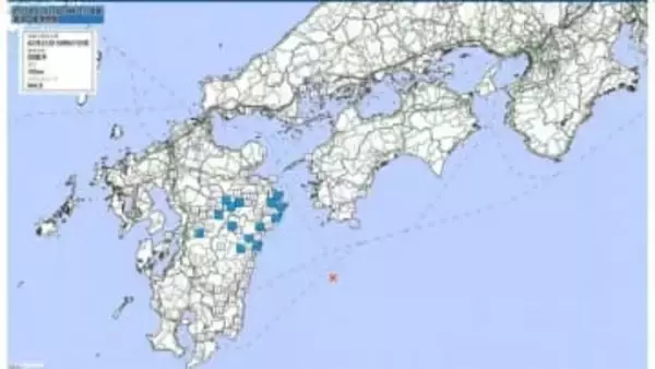 四国沖でM4.9の地震　宮崎、大分、熊本で最大震度２　広島や島根でも震度1観測　広い範囲で揺れ