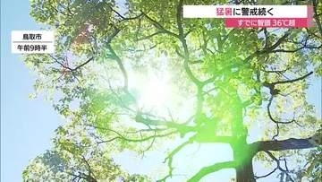 温度計は「41.9℃」鳥取で過酷な暑さ　強烈な日差しとフェーン現象で気温上昇