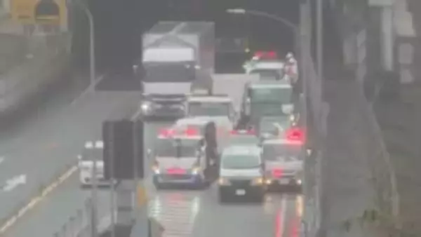 浜田市の山陰道で車7台が多重衝突　3人病院搬送　現場区間が一時通行止め（島根）