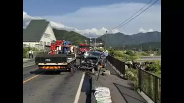 【続報】鳥取・八頭町の国道２９号で普通乗用車とミキサー車が正面衝突　乗用車の男性が死亡