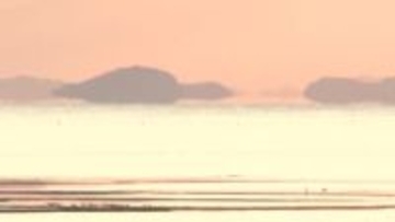 寒さが厳しいこの時期の蜃気楼　「浮島」　瀬戸内の幻想的な冬の風物詩　　山口・岩国市沖