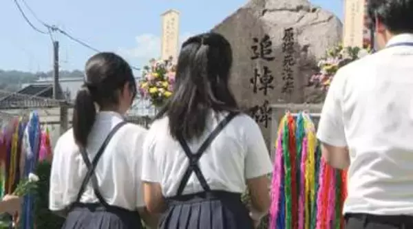 ８月６日を前に、広島市安芸区・瀬野川地区で原爆死没者追悼式　被爆の実相、平和への思いを若い世代へ