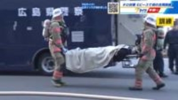 サリン散布を想定　警察と消防がテロ対処訓練「大人数をいかに避難させるか」エディオンピースウイング広島