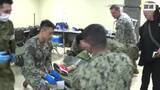 「アメリカ軍と自衛隊が共同訓練　南海トラフ地震を想定　けが人の応急処置など　山口・岩国市」の画像1