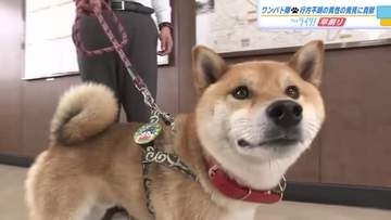 行方不明になっていた男性の保護に貢献　警察がかわいい「ワンワンパトロール隊員」を表彰　広島・庄原市