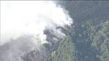 「福山市の山林火事　発生から一夜、鎮火のめど立たず　消火活動続く　延焼の恐れは低い」の画像1