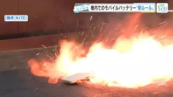 発火の危険「モバイルバッテリー」機内持ち込みに新ルール　持ち込みは２個まで　機内での充電・使用禁止