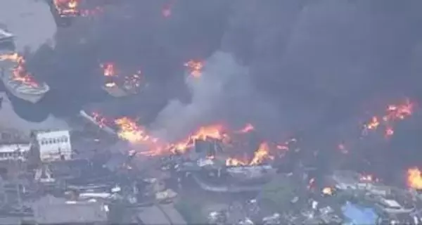 【速報】「大量の黒煙が見える」呉市音戸町で火災　消防車１１台などが出動し消火にあたる