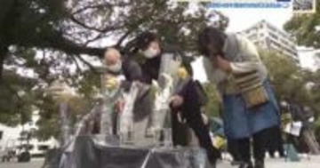 ロシアによるウクライナへの軍事侵攻から４年　原爆ドーム前で平和を祈り追悼の集会　広島