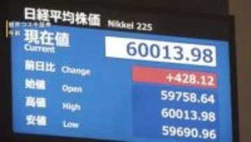 【日経平均株価】 史上初めて６万円超え！ 広島への影響は？ 「すぐに経済の改善には繋がらず」
