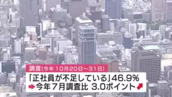 広島県内企業の約半数「正社員の人手不足」 人件費上昇や若者流出で採用厳しい状況　帝国データバンク調べ