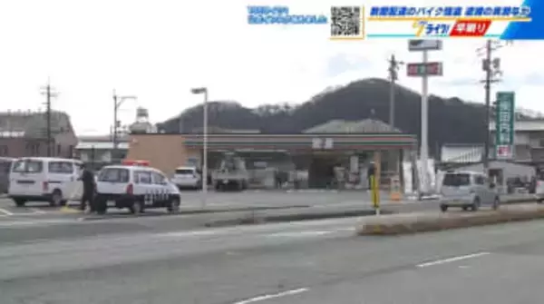 バイクでコンビニに突っ込んだ疑い　２５歳男を逮捕　新聞配達中のバイク奪った強盗にも関与か　広島