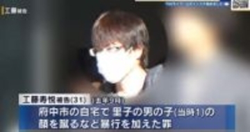 １歳の里子の男の子を殴る蹴る　暴行罪に問われる（31）男に拘禁刑１年２カ月を求刑　広島地検福山支部