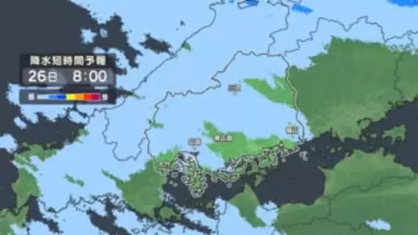 【広島県大雪情報】北部は２６日夕方にかけて大雪の見込み　北部山地２５センチ　南部平地３センチ　気象台