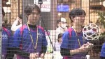 ドローンサッカー全国大会　熱い空中バトル