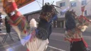 「やっと春が始まる」彼岸の入り、伝統の会津彼岸獅子披露　福島・会津若松市