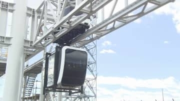 上空を無人で走る公共交通機関…未来の乗り物「自走式ロープウェイ」お披露目　福島・南相馬市