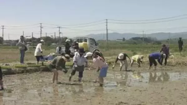 全国の「まゆみさん」集合！田植えで交流イベント　福島県・本宮市
