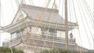 冬の風物詩「ぜひ見に来て」鶴ヶ城公園で雪吊り始まる　福島・会津若松市