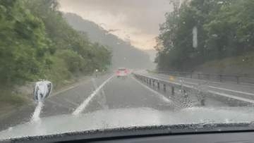 フロントガラスに“ひょう”が…大気非常に不安定　突風、落雷、急な強い雨注意　福島