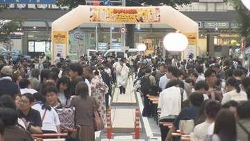 郡山駅前がビアガーデンに　サマーフェスタ開幕　26日まで　福島